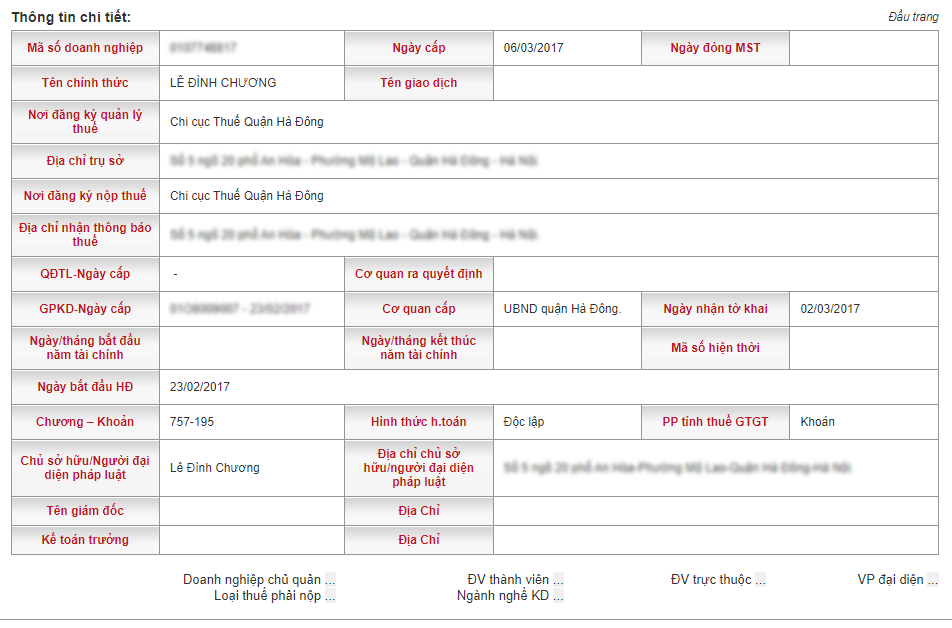 tra cứu đăng ký kinh doanh hộ cá thể 06