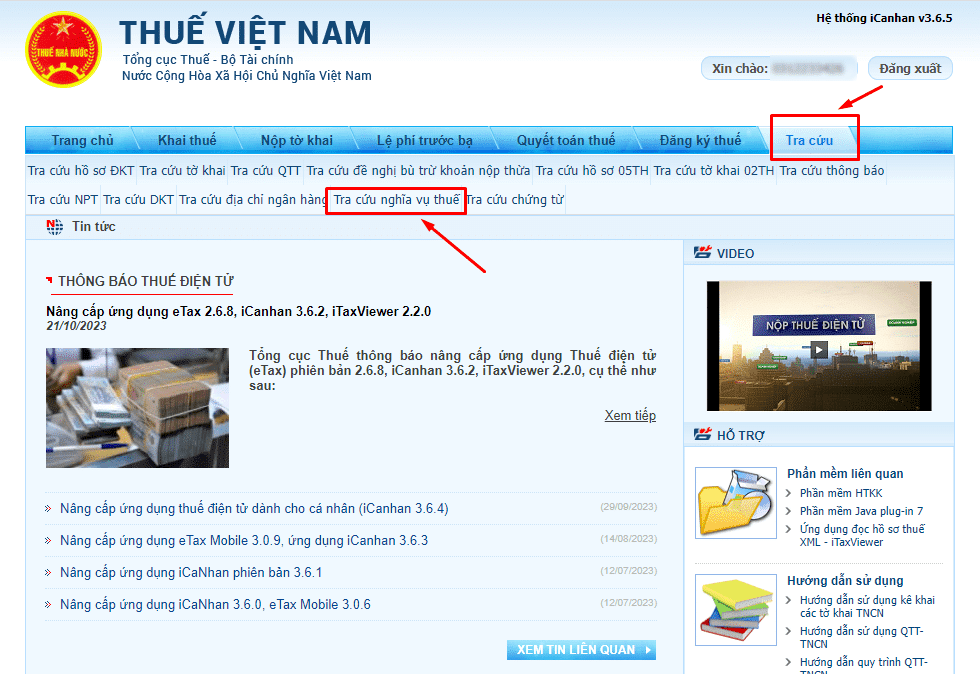 tra cứu nợ thuế thu nhập cá nhân 03