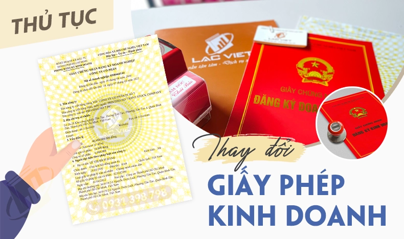 thủ tục thay đổi giấy phép kinh doanh