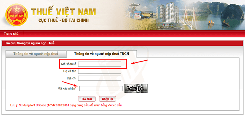 tra cứu mã số thuế cá nhân online