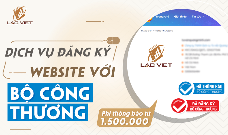 dịch vụ thông báo website với Bộ Công Thương