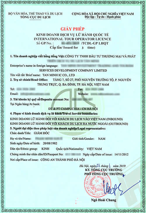 mẫu giấy phép kinh doanh lữ hành quốc tế