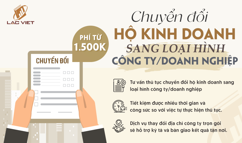 Chuyển đổi từ hộ kinh doanh lên doanh nghiệp trọn gói
