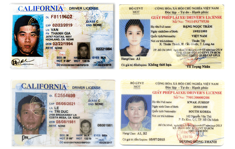 đổi bằng lái xe cho người nước ngoài