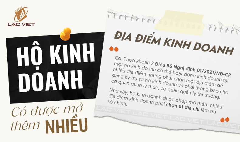 hộ kinh doanh có được đăng ký nhiều địa điểm kinh doanh